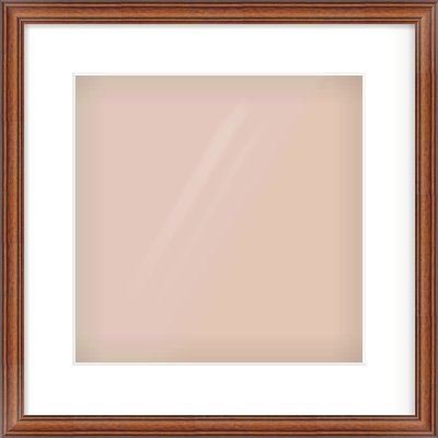 Brown Cushion Frame for 300 × 300mm artwork, with Smooth White Single Mount