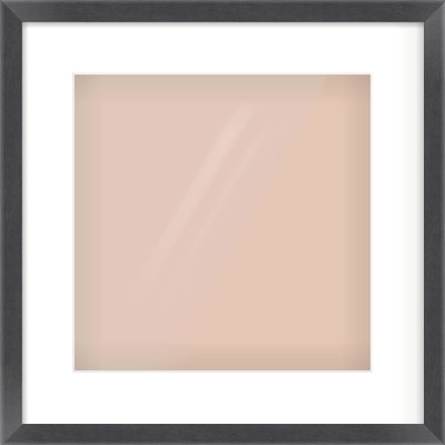 Black Flat Frame for 300 × 300mm artwork, with Smooth White Single Mount