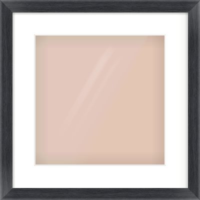 Black Wood Grain Flat Frame for 300 × 300mm artwork, with Smooth White Single Mount