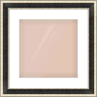 Black & Champagne Silver Spoon Frame for 300 × 300mm artwork, with Smooth White Single Mount