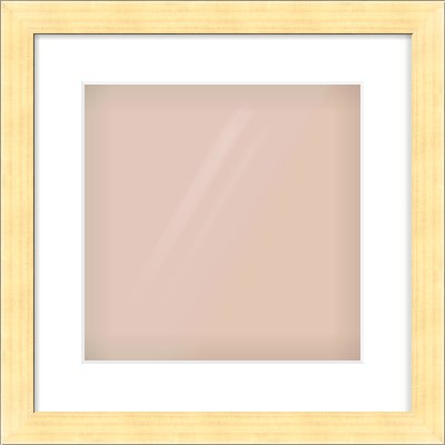 Gold Face, Black Sides Flat Frame for 300 × 300mm artwork, with Smooth White Single Mount