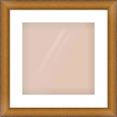 Bronze Cushion Frame for 300 × 300mm artwork, with Smooth White Single Mount