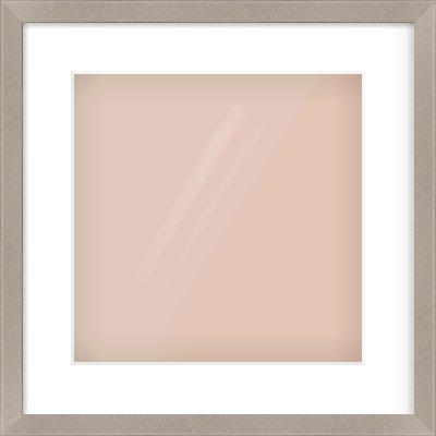 Silver & Black Sided Flat Frame for 300 × 300mm artwork, with Smooth White Single Mount
