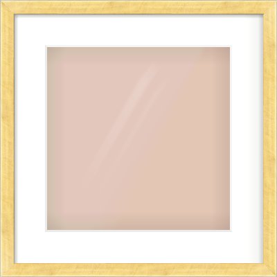 Brushed Gold with Black Sides Flat Frame for 300 × 300mm artwork, with Smooth White Single Mount
