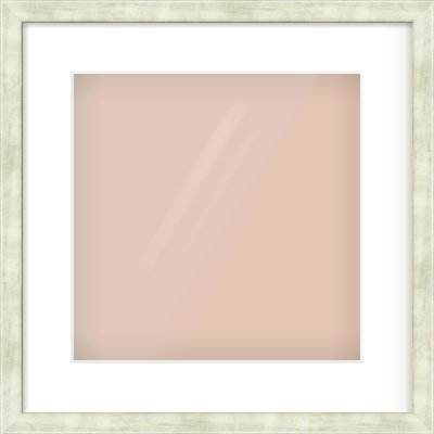 Champagne Flat Frame for 300 × 300mm artwork, with Smooth White Single Mount