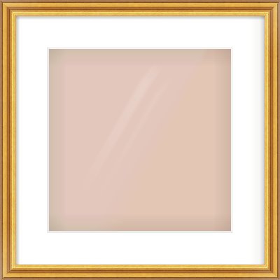 Gold Reverse Frame for 300 × 300mm artwork, with Smooth White Single Mount