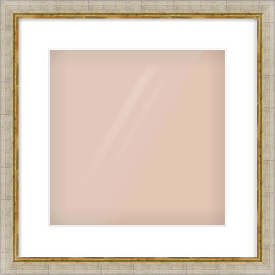 Silver Foil Flat Frame for 300 × 300mm artwork, with Smooth White Single Mount