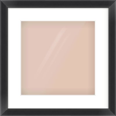 Black Angle Frame for 300 × 300mm artwork, with Smooth White Single Mount
