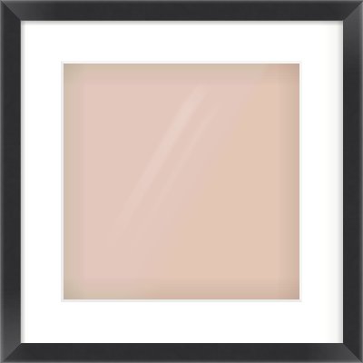 Black Flat Frame for 300 × 300mm artwork, with Smooth White Single Mount