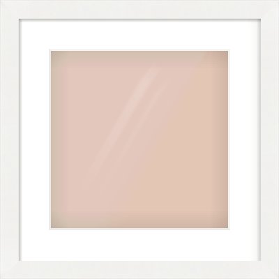 White Flat Frame for 300 × 300mm artwork, with Smooth White Single Mount