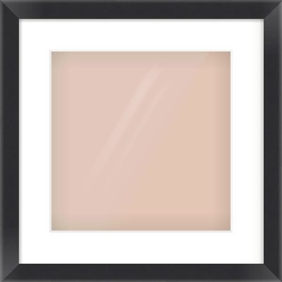 Black Flat Frame for 300 × 300mm artwork, with Smooth White Single Mount