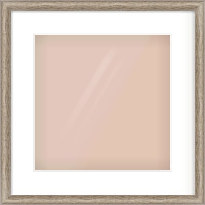 Silver Cushion Frame for 300 × 300mm artwork, with Smooth White Single Mount