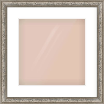 Silver Dome Frame for 300 × 300mm artwork, with Smooth White Single Mount
