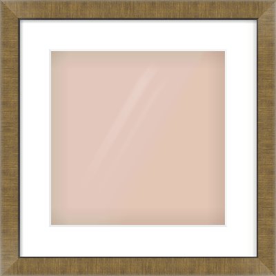 Bronze Flat Frame for 300 × 300mm artwork, with Smooth White Single Mount