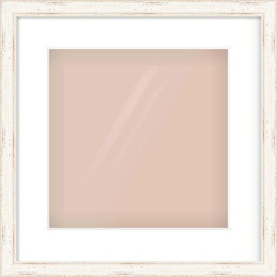 White Scoop Frame for 300 × 300mm artwork, with Smooth White Single Mount