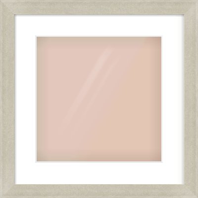 Silver Flat Frame for 300 × 300mm artwork, with Smooth White Single Mount
