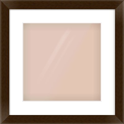 Wenge Stained Flat Frame for 300 × 300mm artwork, with Smooth White Single Mount