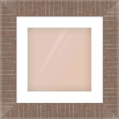 Rough Cut Effect Flat Frame for 300 × 300mm artwork, with Smooth White Single Mount