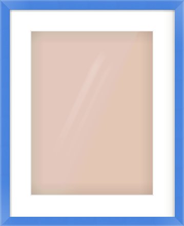 Light Blue Paint Flat Frame for 30 × 40cm artwork, with Smooth White Single Mount