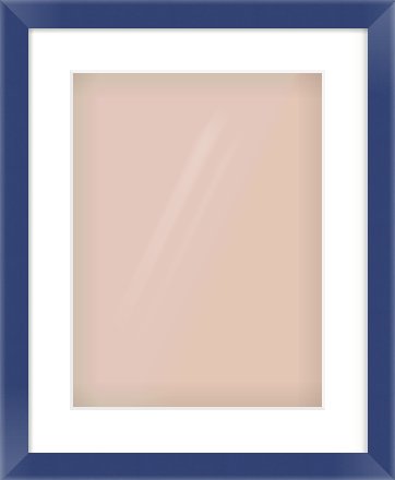 Blue Paint Flat Frame for 30 × 40cm artwork, with Smooth White Single Mount