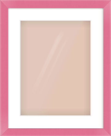 Pink Paint Flat Frame for 30 × 40cm artwork, with Smooth White Single Mount