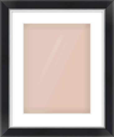 Black/Silver Reverse Frame for 30 × 40cm artwork, with Smooth White Single Mount