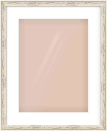 Champagne Silver with Black Sides Cushion Frame for 30 × 40cm artwork, with Smooth White Single Mount