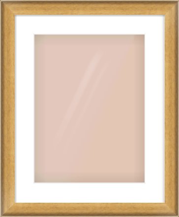 Gold Scoop Frame for 30 × 40cm artwork, with Smooth White Single Mount