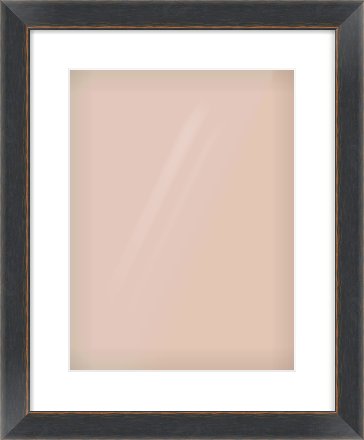 Black Flat Frame for 30 × 40cm artwork, with Smooth White Single Mount