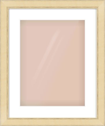 Gold Flat Frame for 30 × 40cm artwork, with Smooth White Single Mount