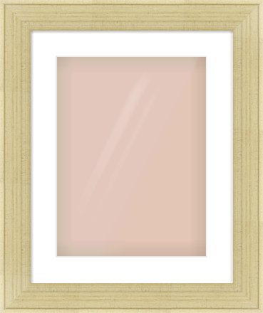Silver Flat Frame for 30 × 40cm artwork, with Smooth White Single Mount