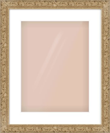 Light Brown Decorative Frame for 30 × 40cm artwork, with Smooth White Single Mount