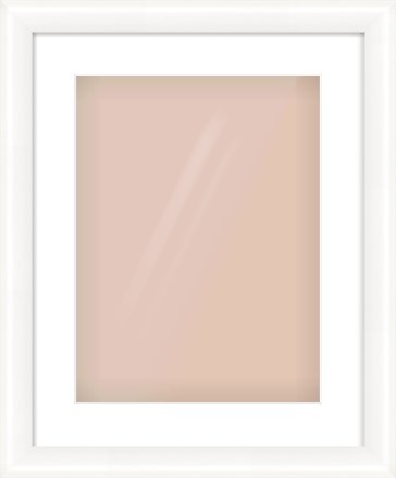 Gloss White Cushion Frame for 30 × 40cm artwork, with Smooth White Single Mount