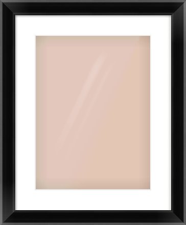 Black Cushion Frame for 30 × 40cm artwork, with Smooth White Single Mount