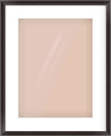 Black Cushion Frame for 30 × 40cm artwork, with Smooth White Single Mount