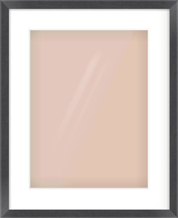 Black Flat Frame for 30 × 40cm artwork, with Smooth White Single Mount