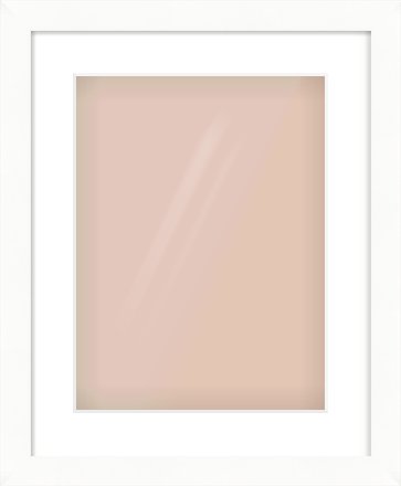 White Bevel Frame for 30 × 40cm artwork, with Smooth White Single Mount
