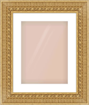 Gold Reverse Frame for 30 × 40cm artwork, with Smooth White Single Mount