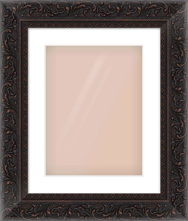 Black Reverse Frame for 30 × 40cm artwork, with Smooth White Single Mount