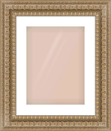 Gold Reverse Frame for 30 × 40cm artwork, with Smooth White Single Mount