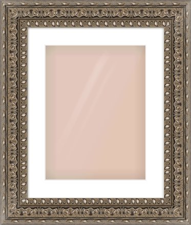 Silver Reverse Frame for 30 × 40cm artwork, with Smooth White Single Mount