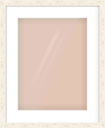 White Flat Frame for 30 × 40cm artwork, with Smooth White Single Mount