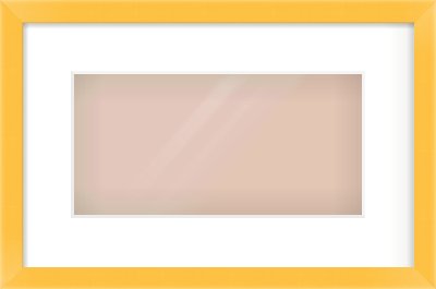 Yellow Paint Flat Frame for 12 × 6in artwork, with Smooth White Single Mount