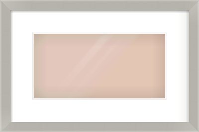 Grey Flat Frame for 12 × 6in artwork, with Smooth White Single Mount