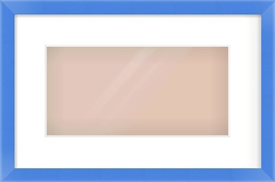 Light Blue Paint Flat Frame for 12 × 6in artwork, with Smooth White Single Mount