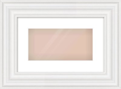 White Spoon Frame for 12 × 6in artwork, with Smooth White Single Mount