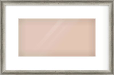 Silver Cushion Frame for 12 × 6in artwork, with Smooth White Single Mount