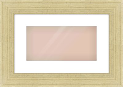 Silver Flat Frame for 12 × 6in artwork, with Smooth White Single Mount