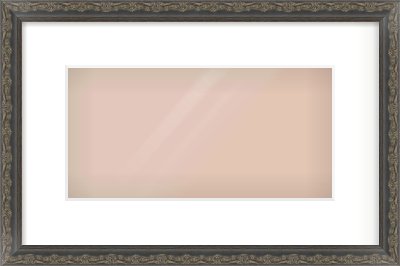 Black Scoop Frame for 12 × 6in artwork, with Smooth White Single Mount