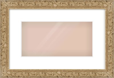 Light Brown Decorative Frame for 12 × 6in artwork, with Smooth White Single Mount